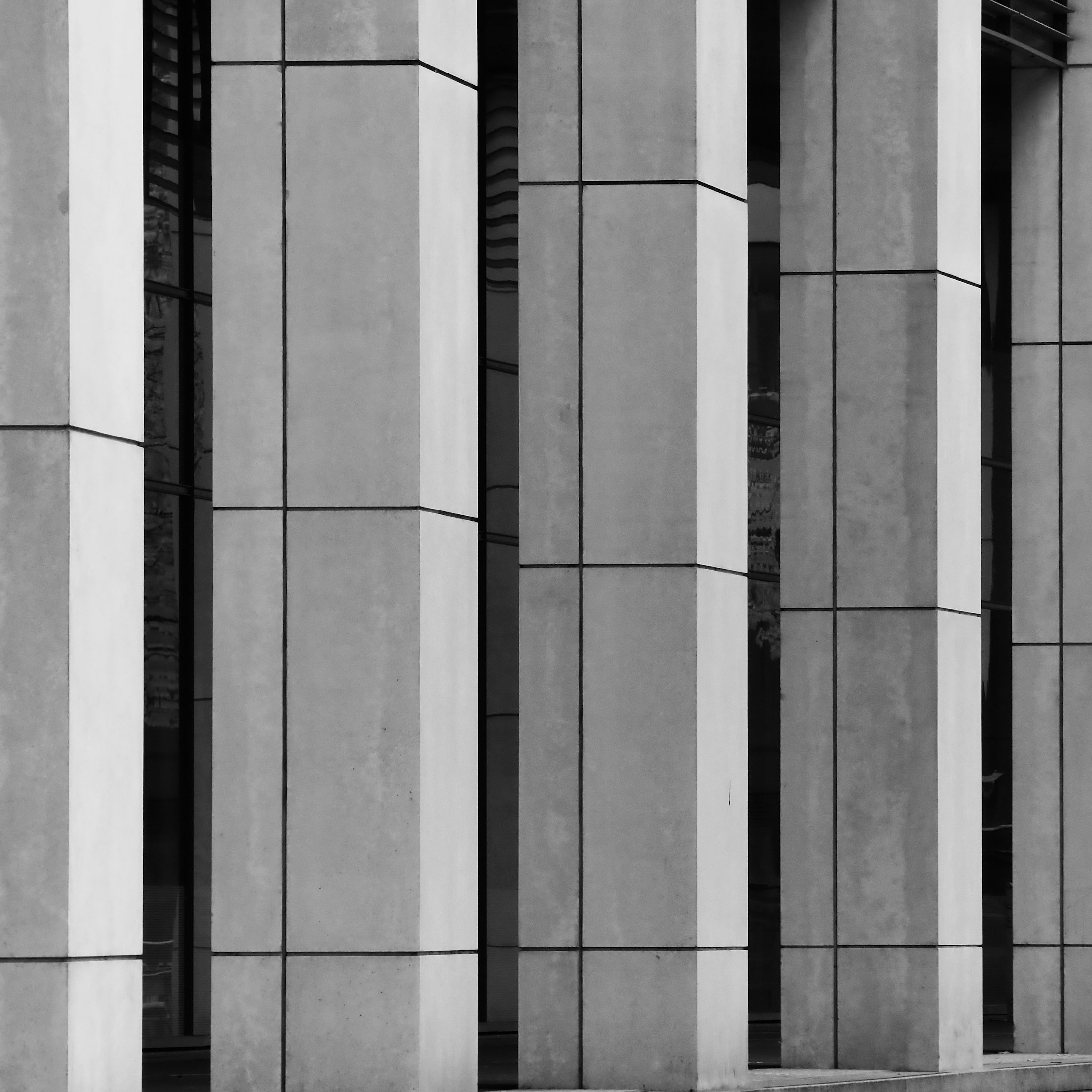 Sculptural modern architecture with sweeping geometric lines